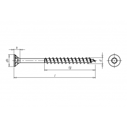 Assy 3.0 Zingué Vis pour panneaux de particules